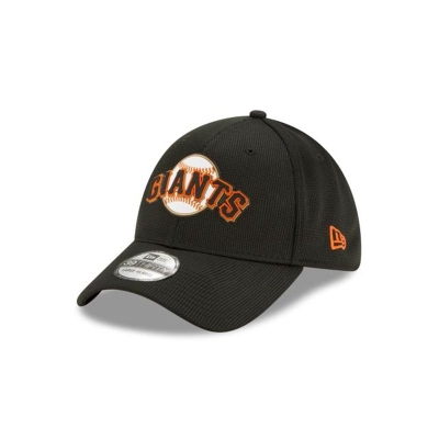 Black San Francisco Giants Hat - New Era MLB Clubhouse Collection 39THIRTY Stretch Fit Caps USA4826537